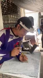 Engraving with headset