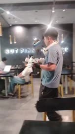 Cafe cleaning and tray work