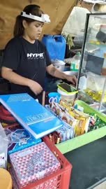 Shop operator with quest headset
